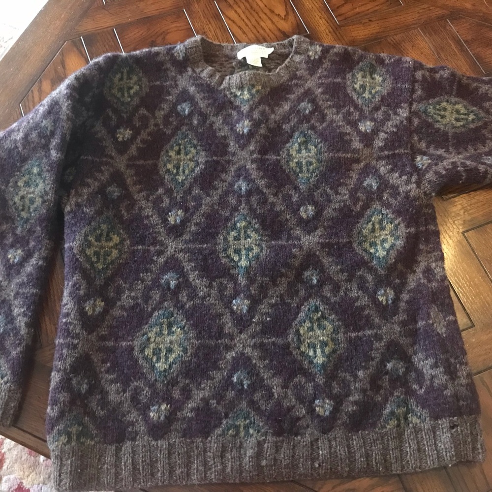 Banana Republic vintage mens Xl hand knitted sweater